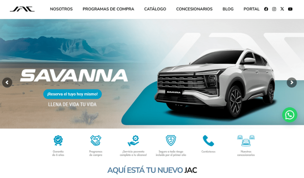 JAC Motors Venezuela presenta su nueva página web